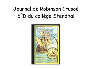 Journal de Robinson 5°D