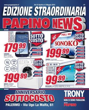 Volantino Papino Palermo dal 23 aprile al 3 maggio 2015