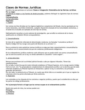 Clases De Normas Jurídicas