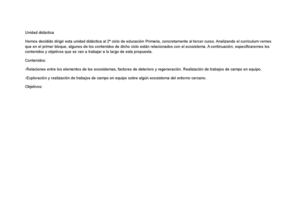 Unidad Didáctica Terrario