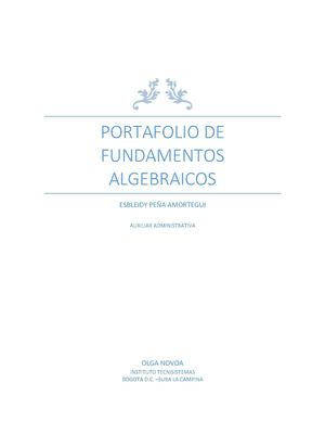 Portafolio De Fundamentos Algebraicos