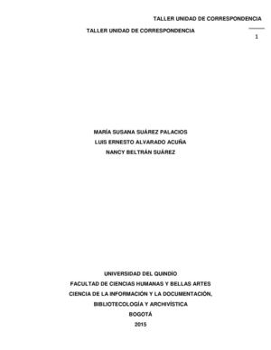 Taller Unidad De Correspondencia