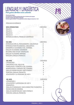 Pensum Idiomas