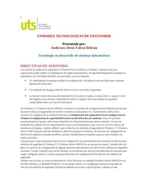 Directivas de auditoria y técnicos de cifrado y autenticacion