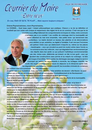 Courrier Du Maire Mai 2015