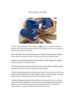 The History Of Ugg