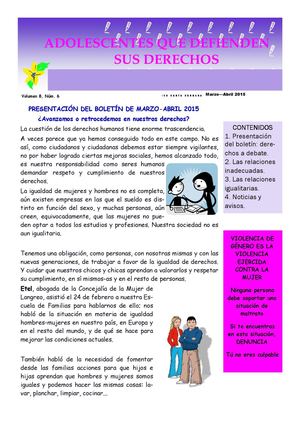 Adolescentes que defienden sus derechos