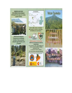 tarea 1 Trifoliar De Areas Protegidas De Guatemala