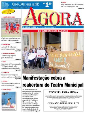 Jornal Agora - Edição 11132 - 30 de Abril de 2015