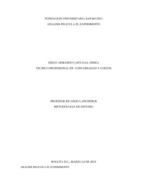 Analisis El Experimento