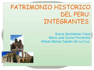 Patrimonio Historico Del Peru