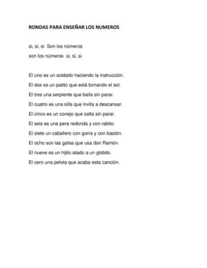 Rondas Para Enseñar Los Numeros