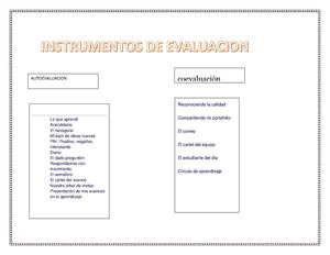 Instrumentos De Evaluacion