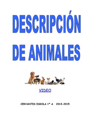 DESCRIPCIÓN DE ANIMALES
