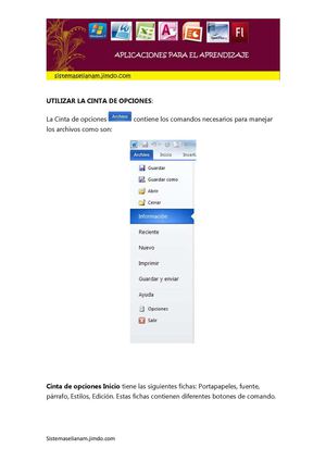 Utilizar La Cinta De Opciones Inicio 11