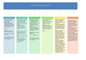 Organizador Grafico Diferents Procesos De Factorizacion Janely