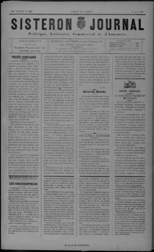 Le Sisteron Journal du 07/04/1894