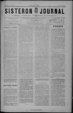 Le Sisteron Journal du 05/10/1895