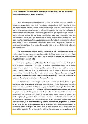 Respuesta de J.M. Abril a un panfleto anónimo