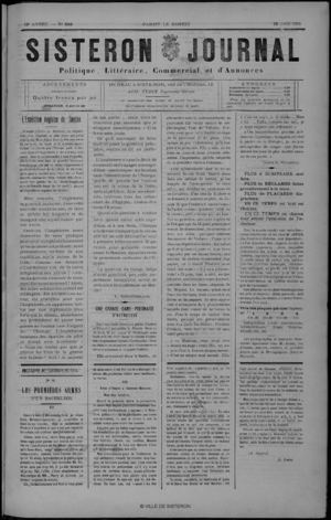 Le Sisteron Journal du 18/04/1896