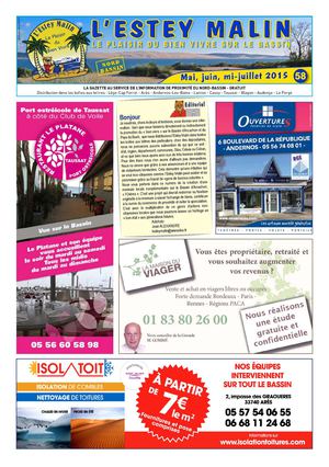 L'Estey Malin N° 58 -  Mai, juin, mi-juillet 2015