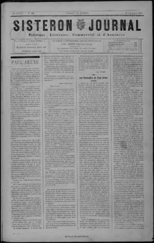 Le Sisteron Journal du 26/12/1896