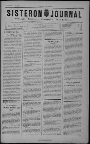 Le Sisteron Journal du 23/01/1897