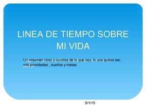 Linea De Tiempo Sobre Mi Vida