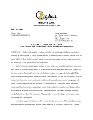 Bizilia's News Release