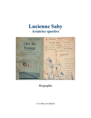 Aviatrice Saby Lucienne, biographie
