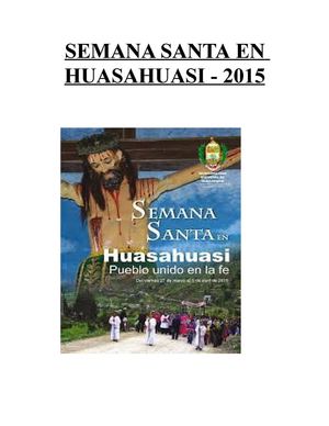 Semana Santa En Huasahuasi 2015