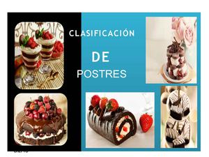 clasificacion de postres