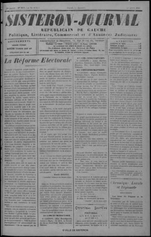 Le Sisteron Journal du 23/04/1927