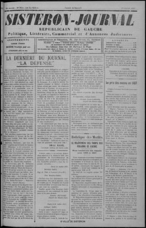 Le Sisteron Journal du 23/07/1927