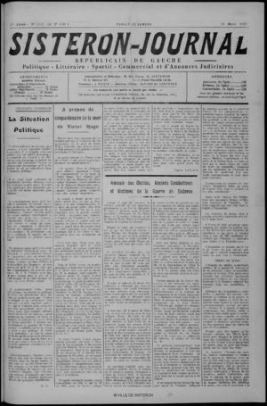 Le Sisteron Journal du 16/03/1935
