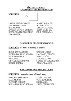 Ganadores 7ª Semana