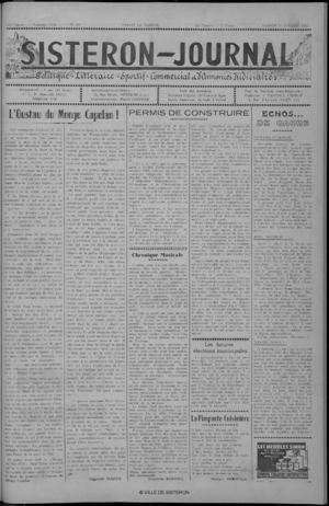 Le Sisteron Journal du 01/02/1947