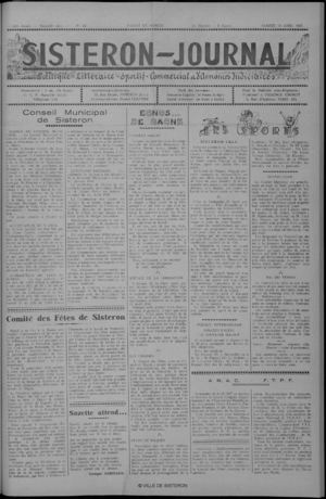 Le Sisteron Journal du 12/04/1947