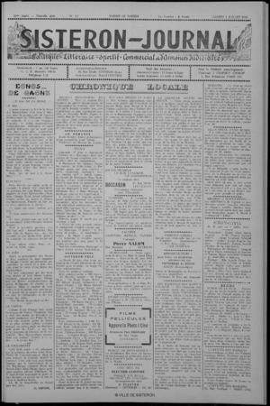 Le Sisteron Journal du 03/07/1948