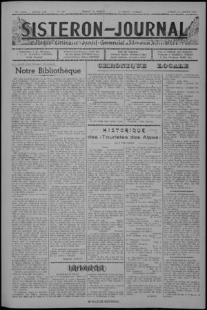 Le Sisteron Journal du 21/01/1950