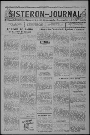 Le Sisteron Journal du 24/01/1953