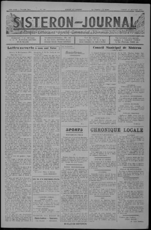 Le Sisteron Journal du 01/10/1955