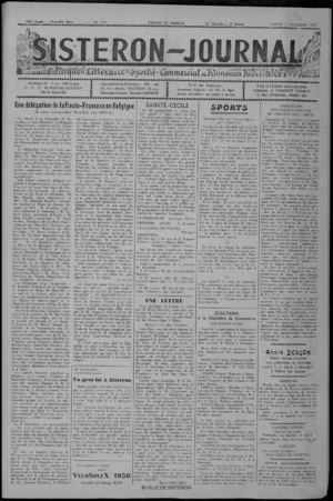 Le Sisteron Journal du 03/12/1955