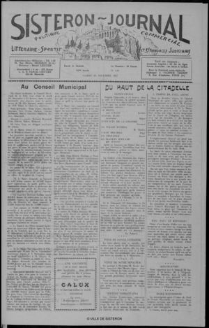 Le Sisteron Journal du 23/11/1957