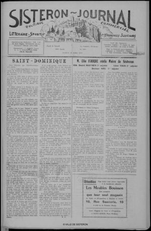 Le Sisteron Journal du 28/03/1959