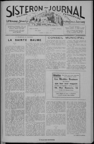 Le Sisteron Journal du 11/04/1959