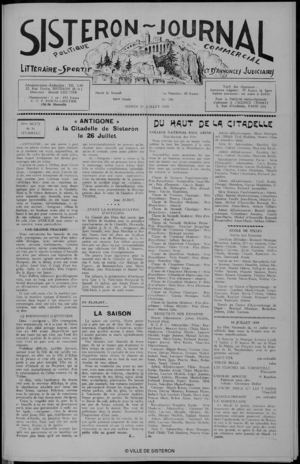 Le Sisteron Journal du 11/07/1959