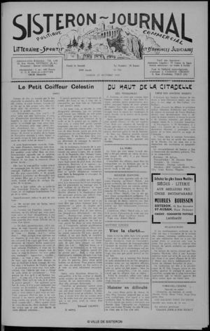 Le Sisteron Journal du 17/10/1959