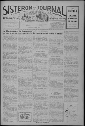 Le Sisteron Journal du 27/02/1960