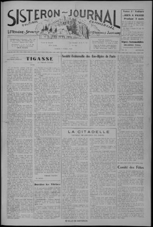 Le Sisteron Journal du 09/04/1960